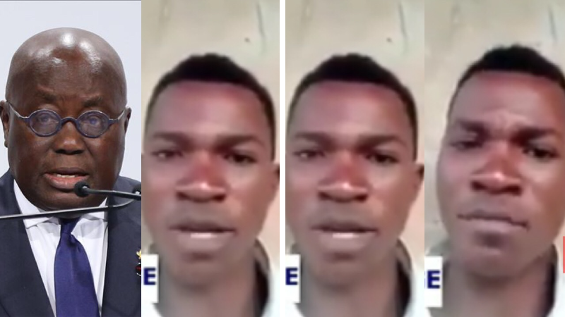 Young man who hurled insults on Nana Akufo-Addo finally begs for forgiveness
