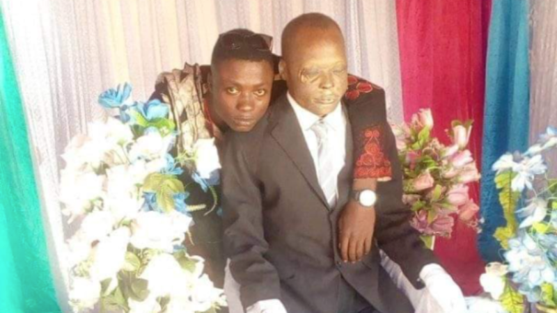 Man Poses For Some Pictures With His Dead Father