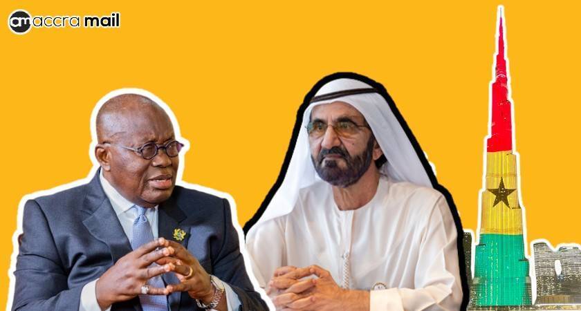 Ghana flag on Burj Khalifa