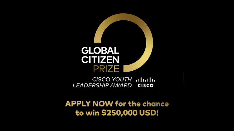 Global Citizen Prize Cisco Youth Leadership Award