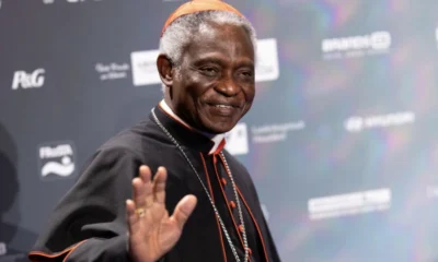 Cardinal Peter Turkson speaking at the Vatican