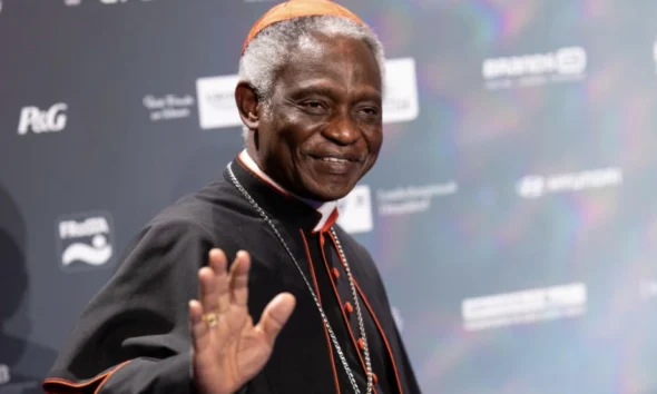 Cardinal Peter Turkson speaking at the Vatican