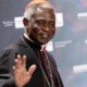 Cardinal Peter Turkson speaking at the Vatican